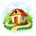 http://previews.123rf.com/images/loopall/loopall1005/loopall100500009/7017813-fairy-tale-house-among-trees-with-walk-path-illustration-Stock-Illustration.jpg